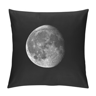 Personality  Waning Gibbous Moon Captured With A 0.2 Meters Telescope Pillow Covers