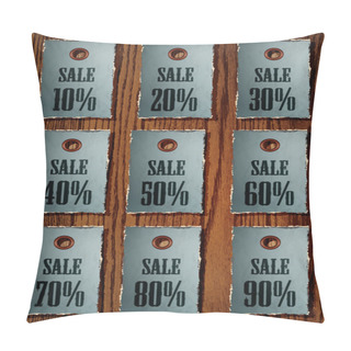 Personality  Vector Set Of Sale Retro Price Tags. Pillow Covers