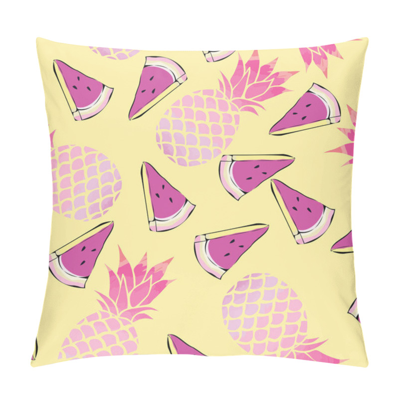 Personality  pineapples and watermelon seamless pattern pillow covers