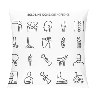 Personality  Orthopedics, Bold Line Icons. The Illustrations Are A Vector, Editable Stroke, 48x48 Pixel Perfect Files. Crafted With Precision And Eye For Quality. Pillow Covers