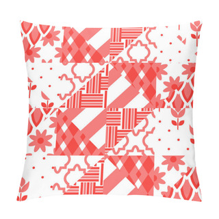 Personality  Patchwork Quilt Vector Pattern Tiles. Pillow Covers