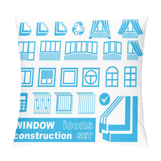 Personality  Set Of Window Variations Icons Pillow Covers