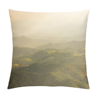 Personality  Hilly Valley And Diffused Sunlight Pillow Covers