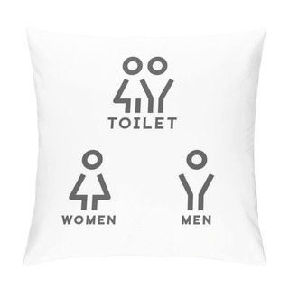 Personality  Toilet Signs Pillow Covers