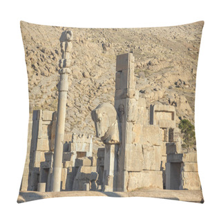 Personality  Ancient Columns In Persepolis City Pillow Covers