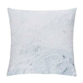 Personality  Close Up Of White Brush Strokes Of Oil Paint Pillow Covers