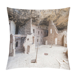 Personality  Cliff Palace, Ancient Puebloan Village Of Houses And Dwellings In Mesa Verde National Park, New Mexico,  USA Pillow Covers