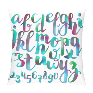 Personality  Handwritten Brush Pen Colorful Font Pillow Covers