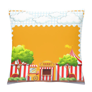 Personality  Paper Design With Circus Tents Pillow Covers