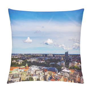 Personality  Old European City Of Riga View From The Top. Pillow Covers