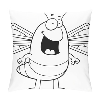 Personality  Cartoon Dragonfly Smiling Pillow Covers