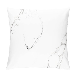 Personality  Clean Water Splashes Isolated On White Pillow Covers