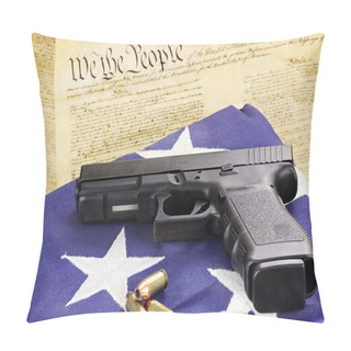 Personality  Handgun And Constitution Pillow Covers