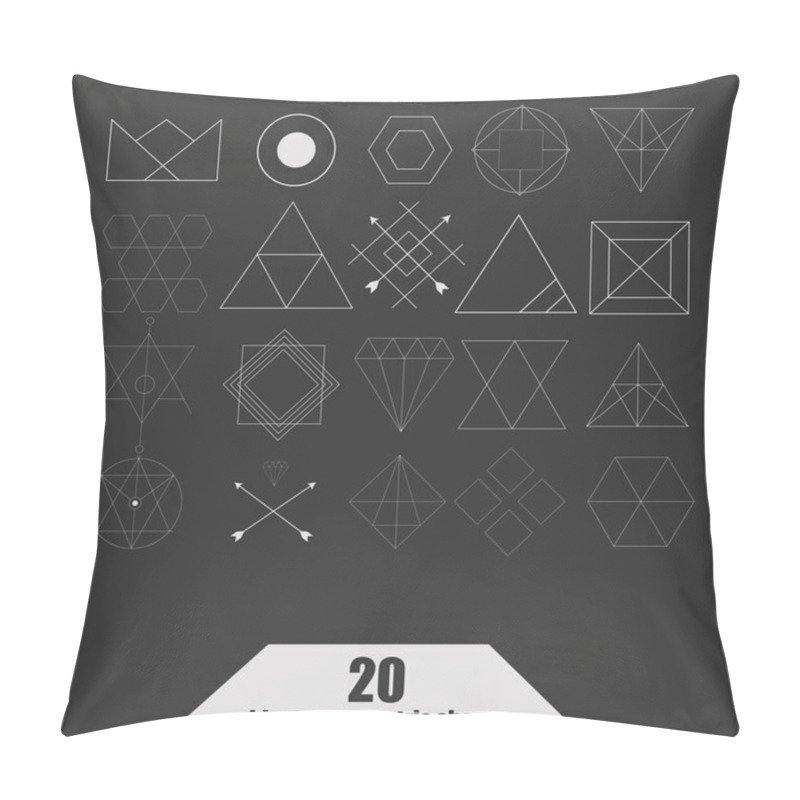 Personality  trendy geometric icons pillow covers