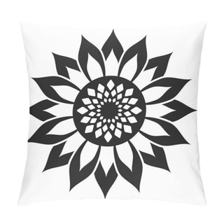 Personality  Helianthus Flower Icon, Simple Style Pillow Covers