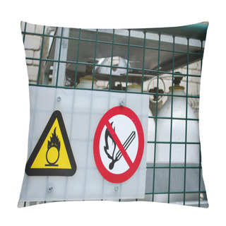 Personality  Fire Warning Sign Compress Oxygen Gas Cylinder Pillow Covers