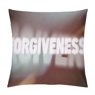 Personality  Forgiveness Word On Vintage Blurred Background Pillow Covers