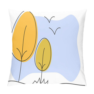 Personality  Trees Vector Pillow Covers