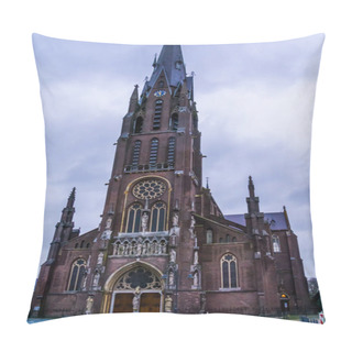 Personality  City Chuch Sint Lambertus Of Veghel, The Netherlands, Popular Medieval Architecture By Pierre Cuypers Pillow Covers