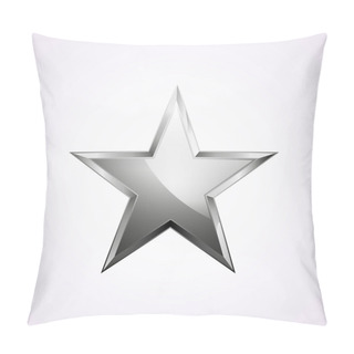 Personality  Silver Star Logo For Your Design, Vector Illustration Pillow Covers