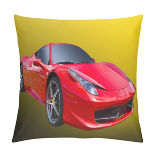 Personality  Sports Car In Red, Isolated Pillow Covers