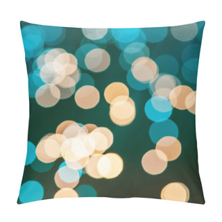 Personality  Abstract Blurred Yellow And Blue Texture Background Pillow Covers