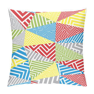 Personality  Geometric Optical Seamless Pattern. Pillow Covers