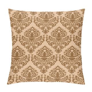 Personality  Damask Brown Seamless Texture Pillow Covers