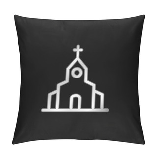 Personality  Big Church Silver Plated Metallic Icon Pillow Covers