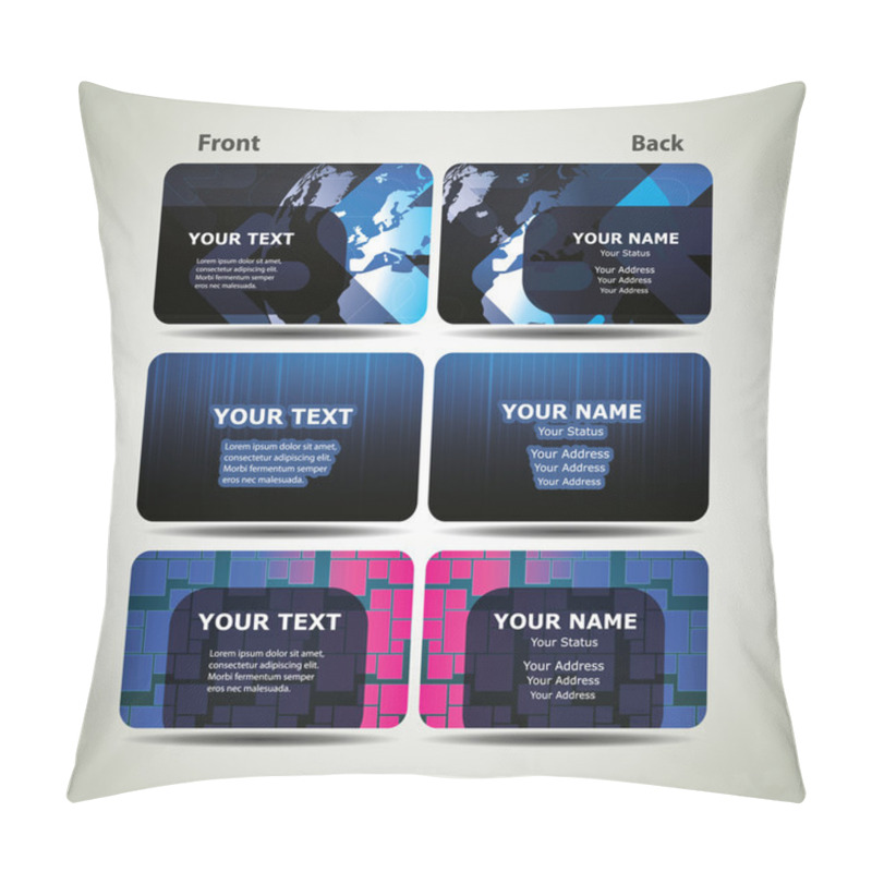 Personality  Colorful Business Cards pillow covers