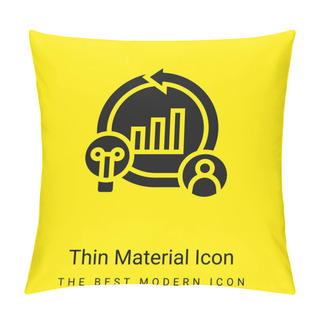 Personality  Agile Minimal Bright Yellow Material Icon Pillow Covers