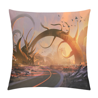 Personality  Landscape With A Mysterious Trees Pillow Covers