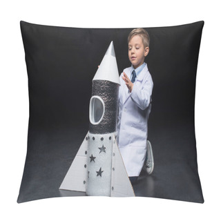 Personality  Little Boy With Rocket Pillow Covers