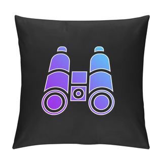Personality  Binocular Blue Gradient Vector Icon Pillow Covers