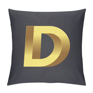 Personality  Graphic Gold Letter D Pillow Covers