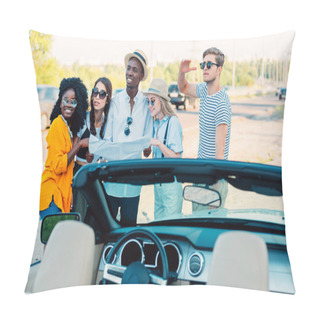 Personality  Multiethnic Friends Determine Direction Pillow Covers