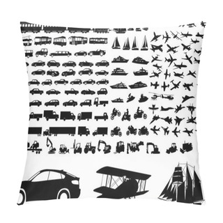 Personality  Transportation Silhouettes Pillow Covers