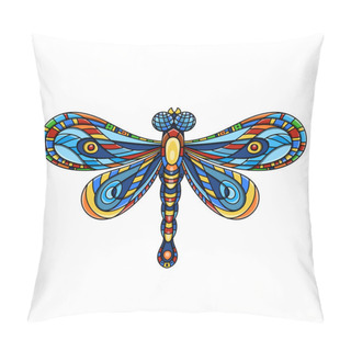 Personality  Exquisite Ornate Stylized Dragonfly. Spiritual, Esoteric, Totem  Pillow Covers
