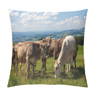 Personality  Cows On Hills, Beautiful Sky Pillow Covers