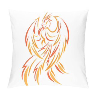 Personality  Vector Illustration Of Fantasy Firebird, Phoenix Pillow Covers