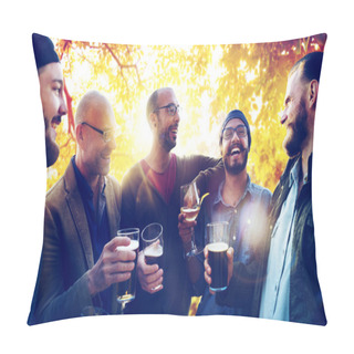 Personality  Friends Hanging Out At Outdoors Party Pillow Covers