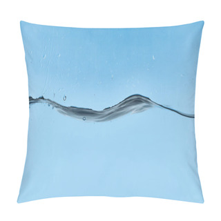 Personality  Wavy Transparent Water On Blue Background With Droplets Pillow Covers
