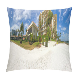 Personality  Panoramic View Of Marco Island With Beach And Homes, Florida Pillow Covers