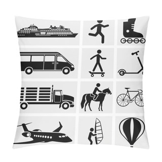 Personality  Photo And Media Icons. Pillow Covers