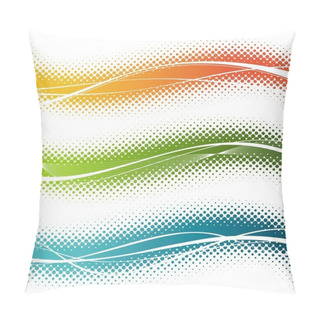 Personality  Three Halftone Waves Pillow Covers