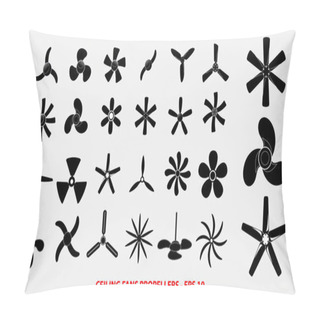 Personality  Set Of Propellers Or Ceiling Fans Propellers Or Engine Propellers Concept.   Pillow Covers