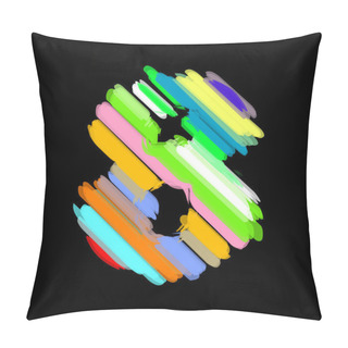 Personality  Abstract Colorful Number 8. Pillow Covers