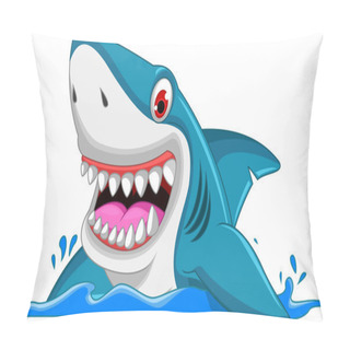 Personality  Angry Shark Cartoon Pillow Covers