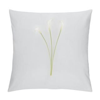 Personality  Calla Lily Flowers Isolated On Grey Pillow Covers