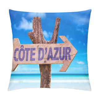 Personality  Cote D'Azur Wooden Sign Pillow Covers